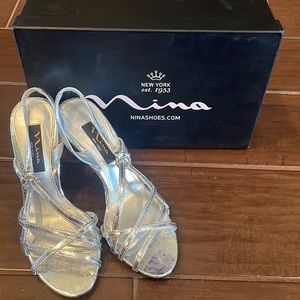 Nina silver heels